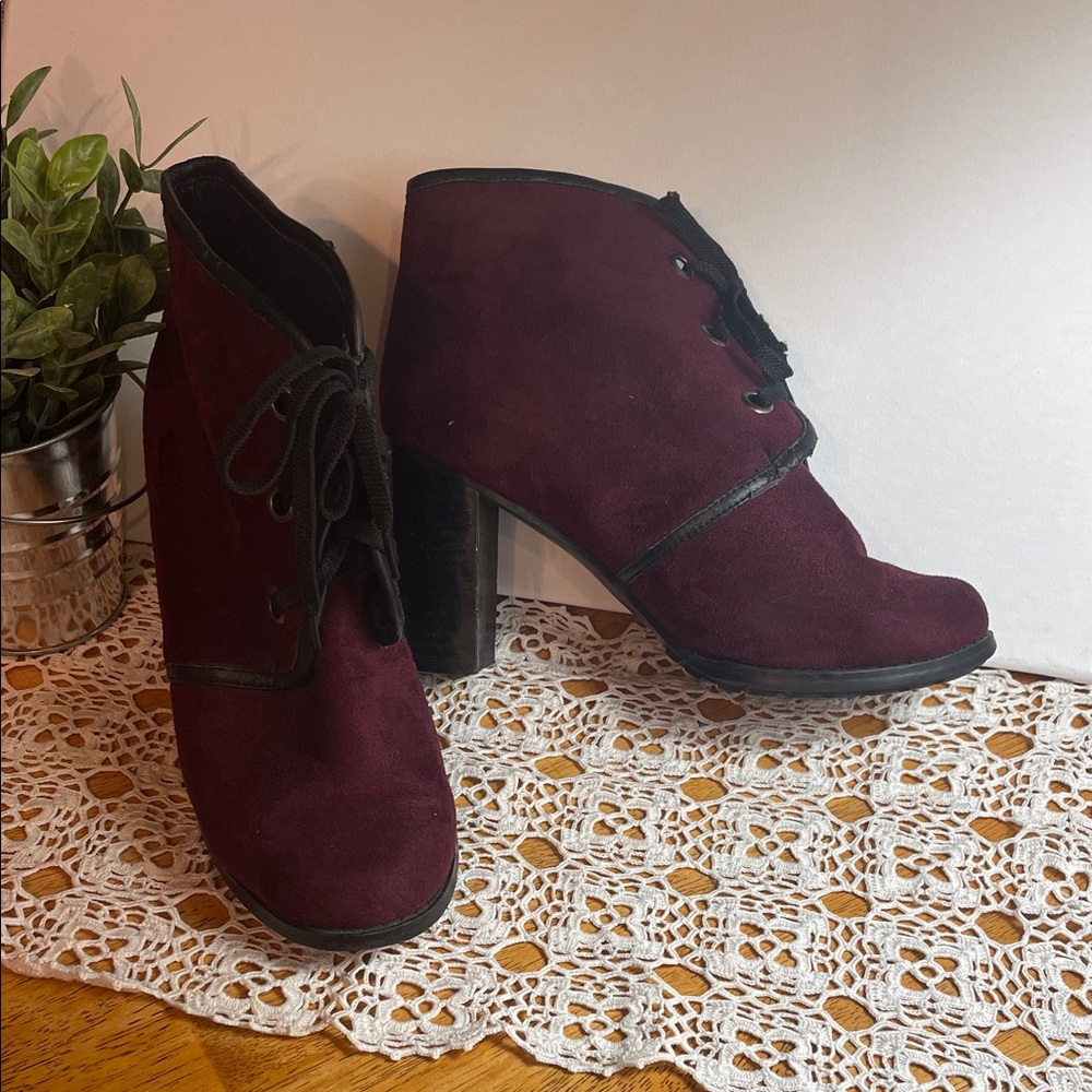 Addition Elle Dark Burgundy Heeled Boots
